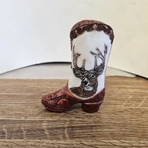 Vintage Souvenir Handcrafted Western Minature Boot Figurine